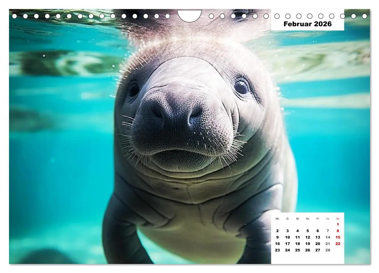 Bild: 9783457371602 | Manatees. Faszinierende Rundschwanzseekühe (Wandkalender 2026 DIN...