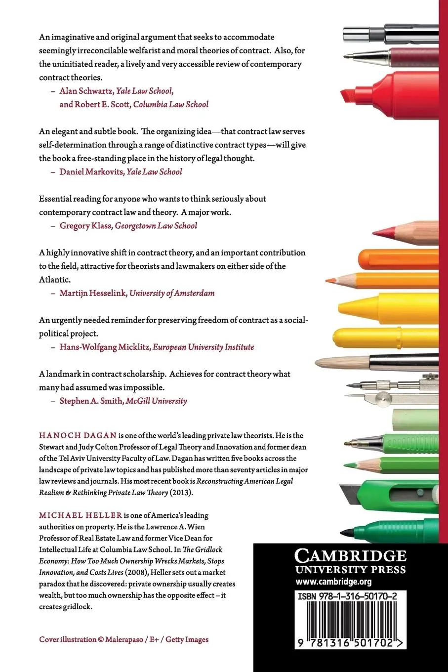 Rückseite: 9781316501702 | The Choice Theory of Contracts | Hanoch Dagan (u. a.) | Taschenbuch