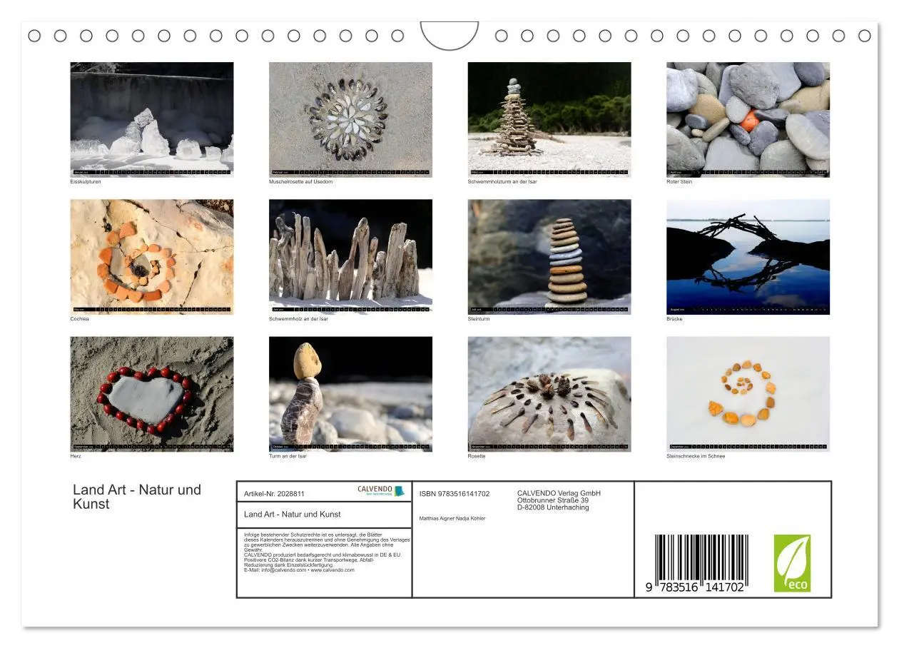 Bild: 9783516141702 | Land Art - Natur und Kunst (Wandkalender 2026 DIN A4 quer),...