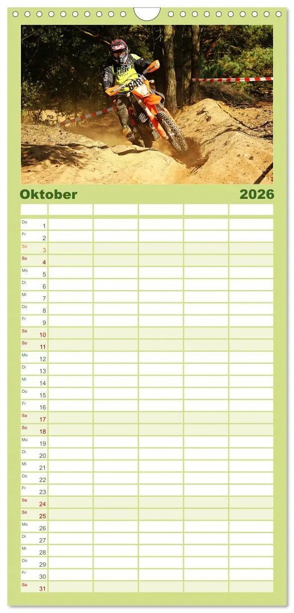 Bild: 9783516521702 | Familienplaner 2026 - Motocross - tollkühne Kerle mit 5 Spalten...