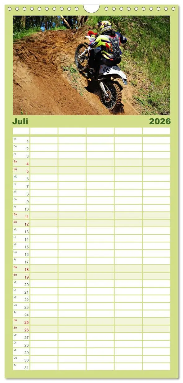 Bild: 9783516521702 | Familienplaner 2026 - Motocross - tollkühne Kerle mit 5 Spalten...