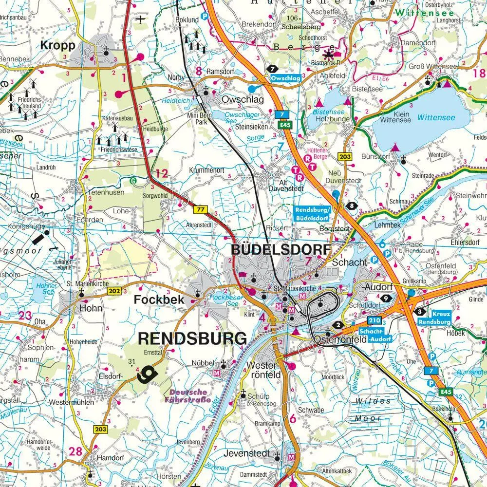 Bild: 9783707901702 | Deutschland 12 Schleswig-Holstein, Hamburg 1 : 200 000 | (Land-)Karte