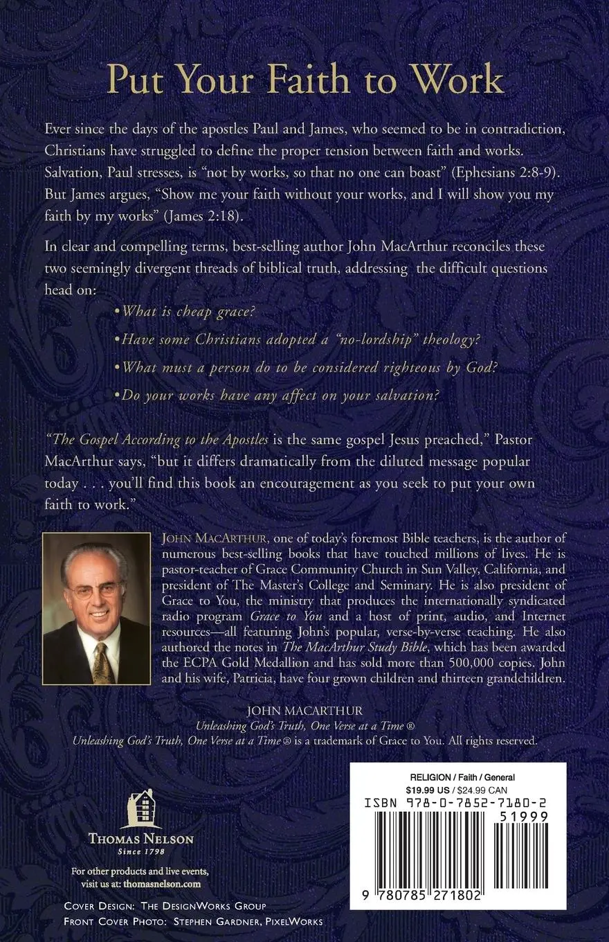 Rückseite: 9780785271802 | GOSPEL ACCORDING/APOSTLE | John Macarthur | Taschenbuch | Englisch