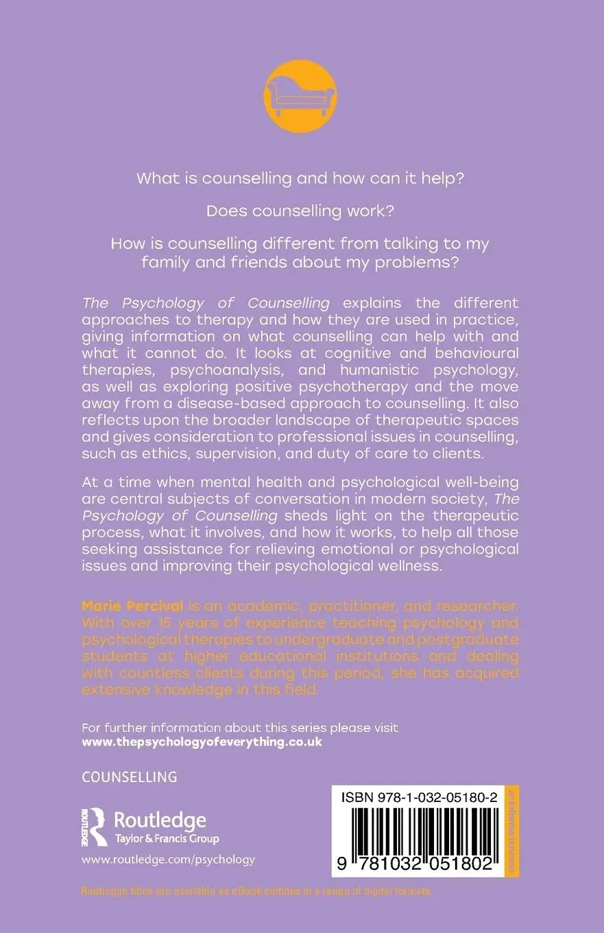Rückseite: 9781032051802 | The Psychology of Counselling | Marie Percival | Taschenbuch | 2023