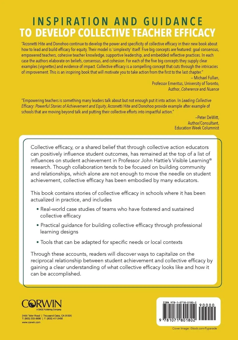 Rückseite: 9781071801802 | Leading Collective Efficacy | Stefani Arzonetti Hite (u. a.) | Buch