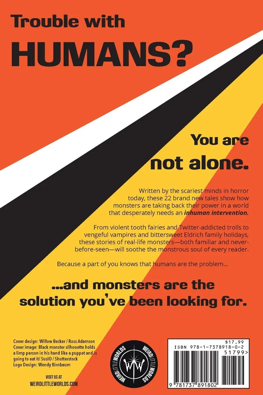 Rückseite: 9781737891802 | Humans are the Problem | A Monster's Anthology | Iglesias (u. a.)