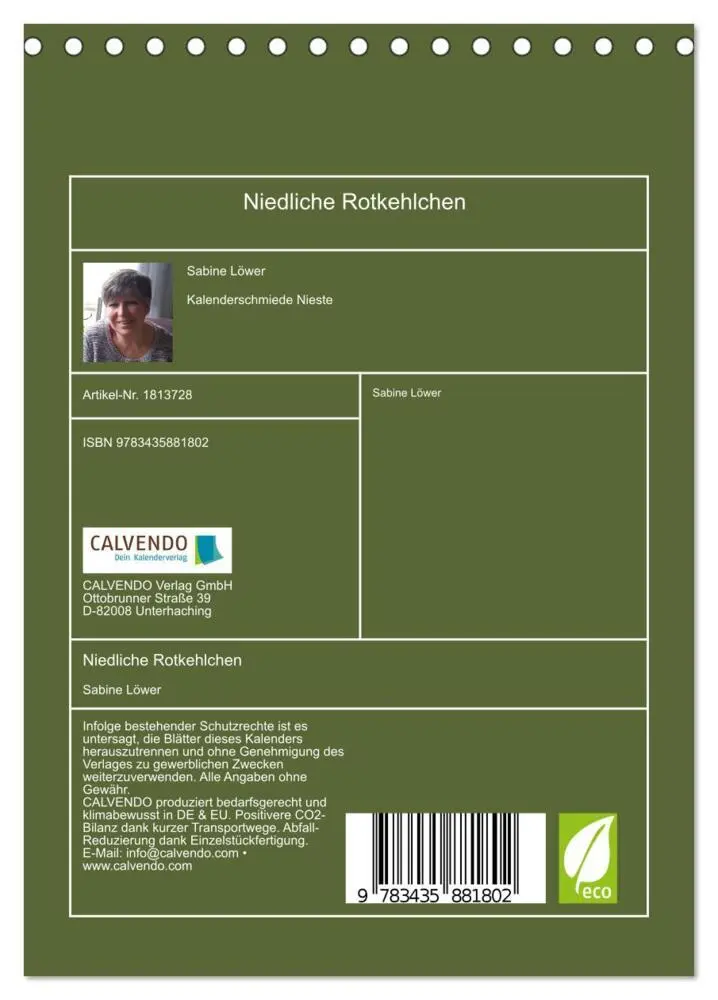 Bild: 9783435881802 | Niedliche Rotkehlchen (Tischkalender 2025 DIN A5 hoch), CALVENDO...