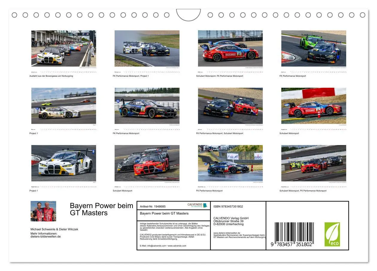 Bild: 9783457351802 | Bayern Power beim GT Masters (Wandkalender 2026 DIN A4 quer),...