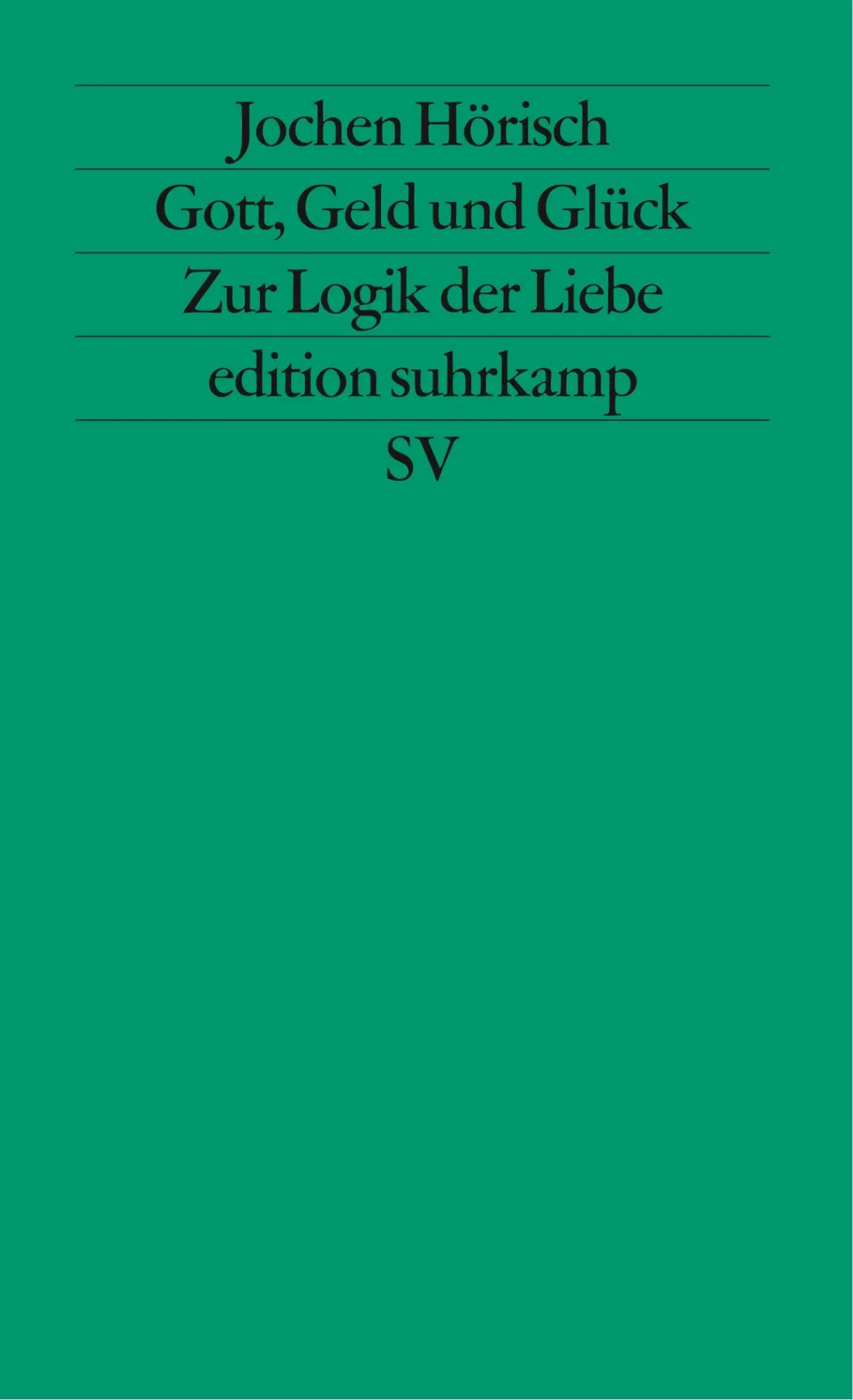 Cover: 9783518111802 | Gott, Geld und Glück | Jochen Hörisch | Taschenbuch | edition suhrkamp