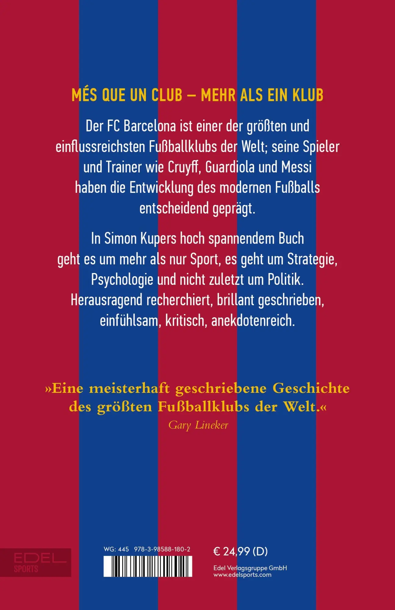 Bild: 9783985881802 | BARCA. Der Klub, der den modernen Fußball erfand | Simon Kuper | Buch