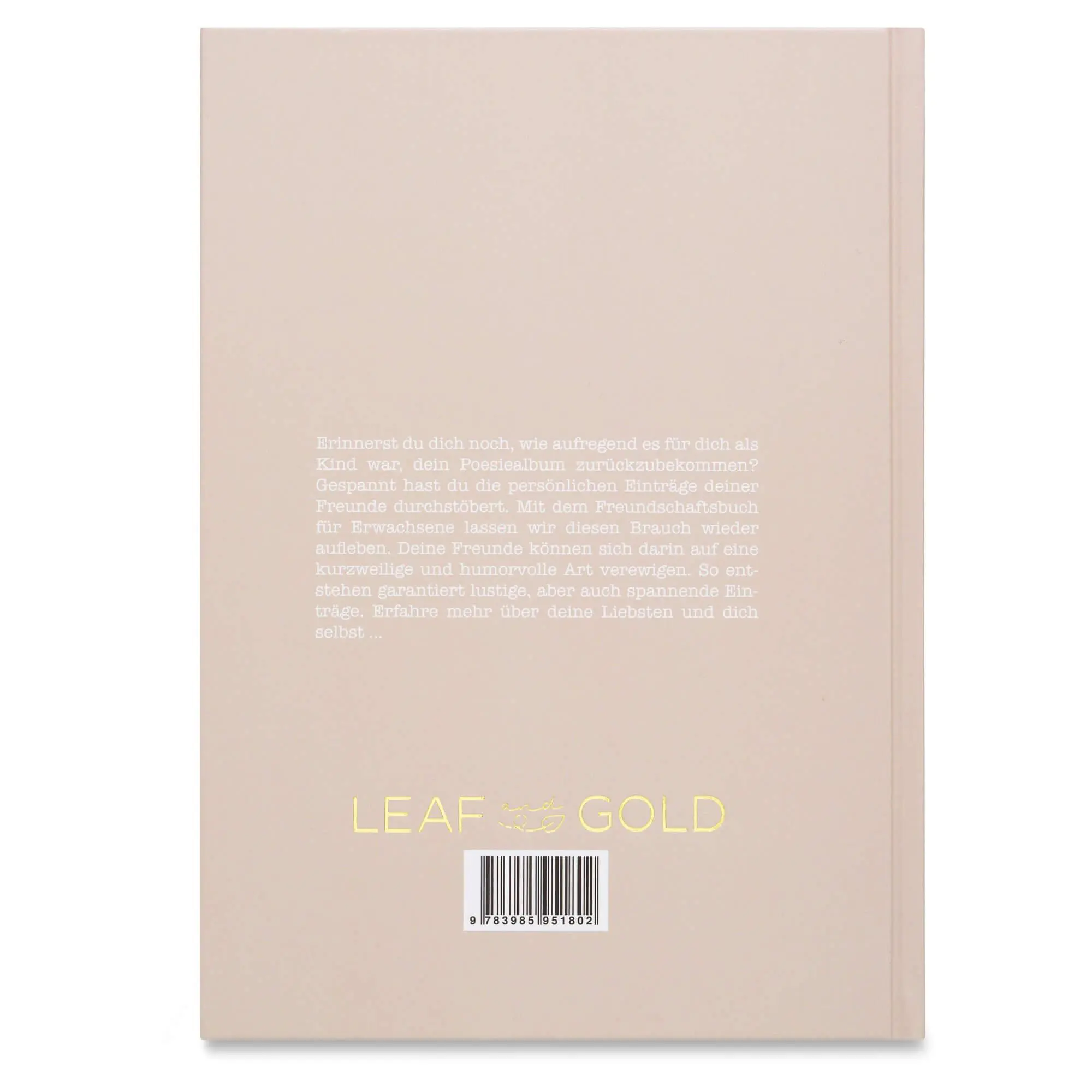 Bild: 9783985951802 | Freunde | Das Freundebuch zum Ausfüllen (warmgrau) | LEAF &amp; GOLD