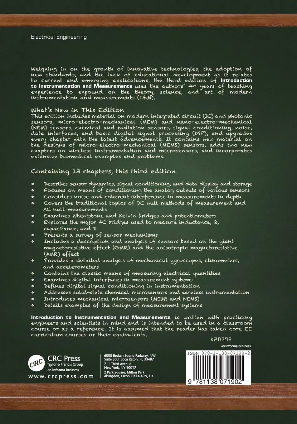 Rückseite: 9781138071902 | Introduction to Instrumentation and Measurements | Robert B. Northrop