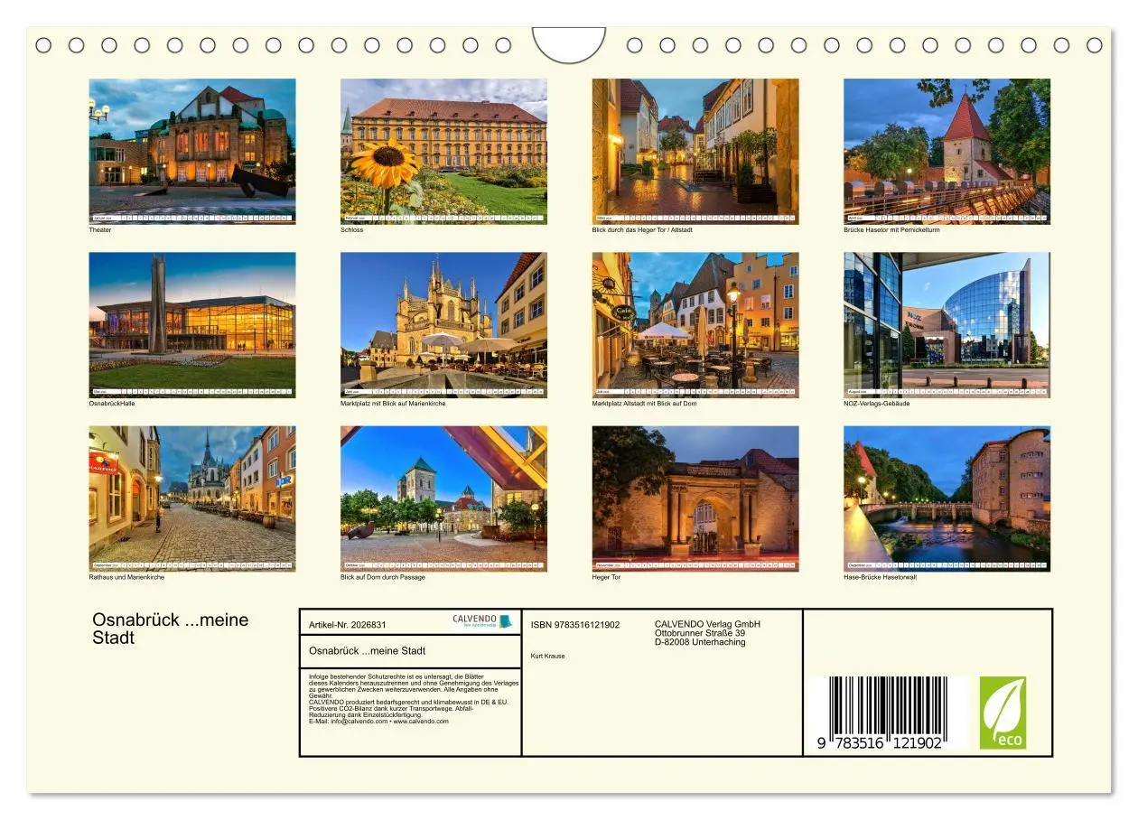 Bild: 9783516121902 | Osnabrück ...meine Stadt (Wandkalender 2026 DIN A4 quer), CALVENDO...
