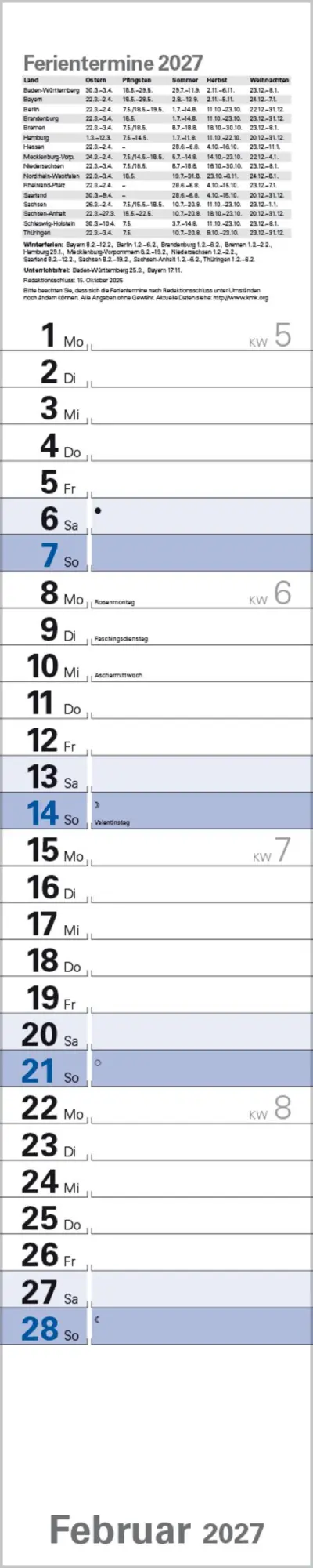 Bild: 9783819301902 | Planer Blau 2027 | Verlag Korsch | Kalender | Spiralbindung | 13 S.