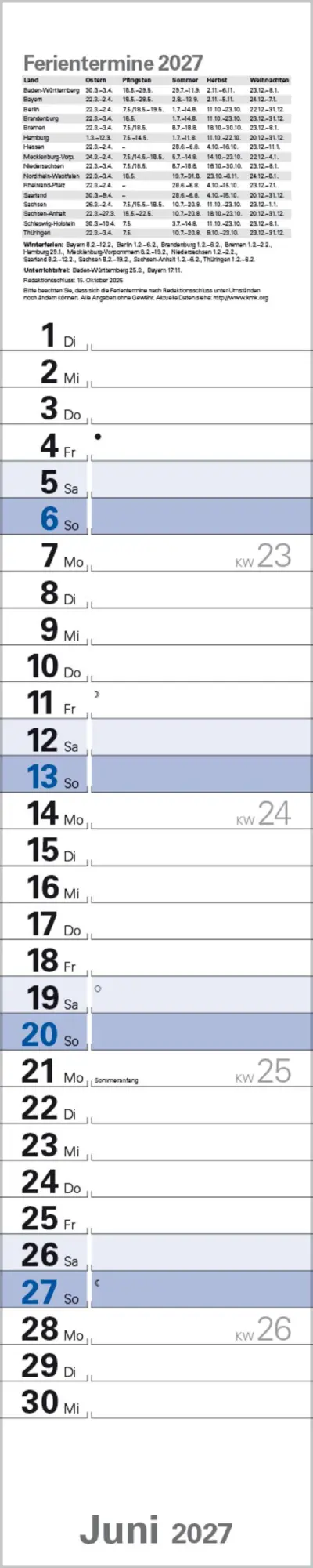 Bild: 9783819301902 | Planer Blau 2027 | Verlag Korsch | Kalender | Spiralbindung | 13 S.