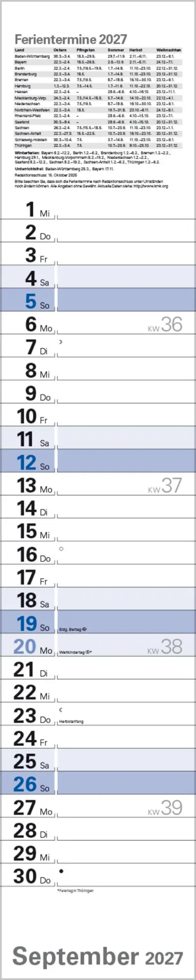 Bild: 9783819301902 | Planer Blau 2027 | Verlag Korsch | Kalender | Spiralbindung | 13 S.