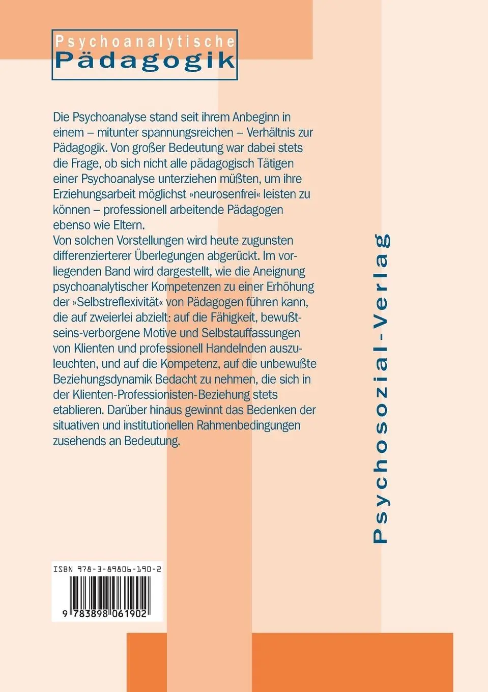 Rückseite: 9783898061902 | Professionalisierung in sozialen und pädagogischen Feldern | Buch