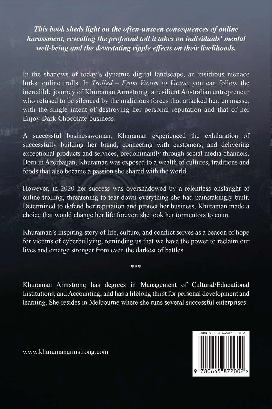 Rückseite: 9780645872002 | TROLLED | From Victim to Victor | Khuraman Armstrong | Taschenbuch