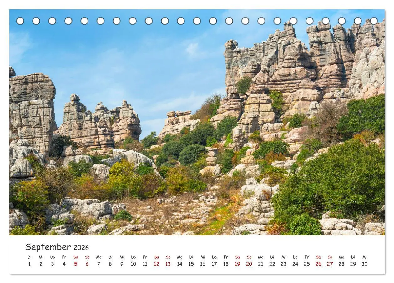 Bild: 9783457852002 | Andalusien - Weiße Dörfer und wilde Natur (Tischkalender 2026 DIN...