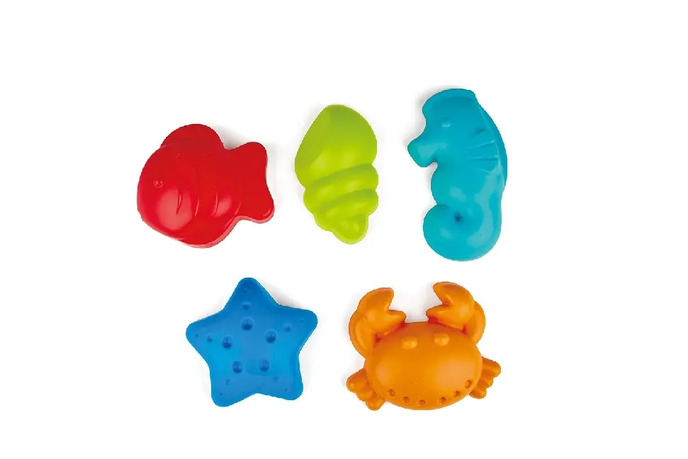 Bild: 6943478022102 | Hape Meerestiere-Förmchen | In Kartonage mit Plastiksichtfenster