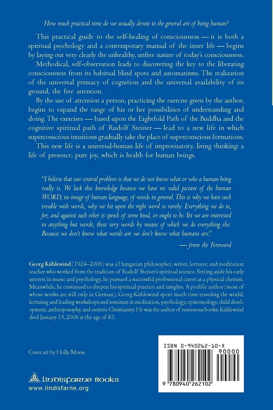 Rückseite: 9780940262102 | From Normal to Healthy | Georg Kühlewind | Taschenbuch | Englisch