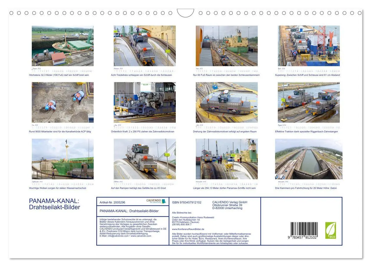 Bild: 9783457912102 | PANAMA-KANAL: Drahtseilakt-Bilder (Wandkalender 2026 DIN A3 quer),...