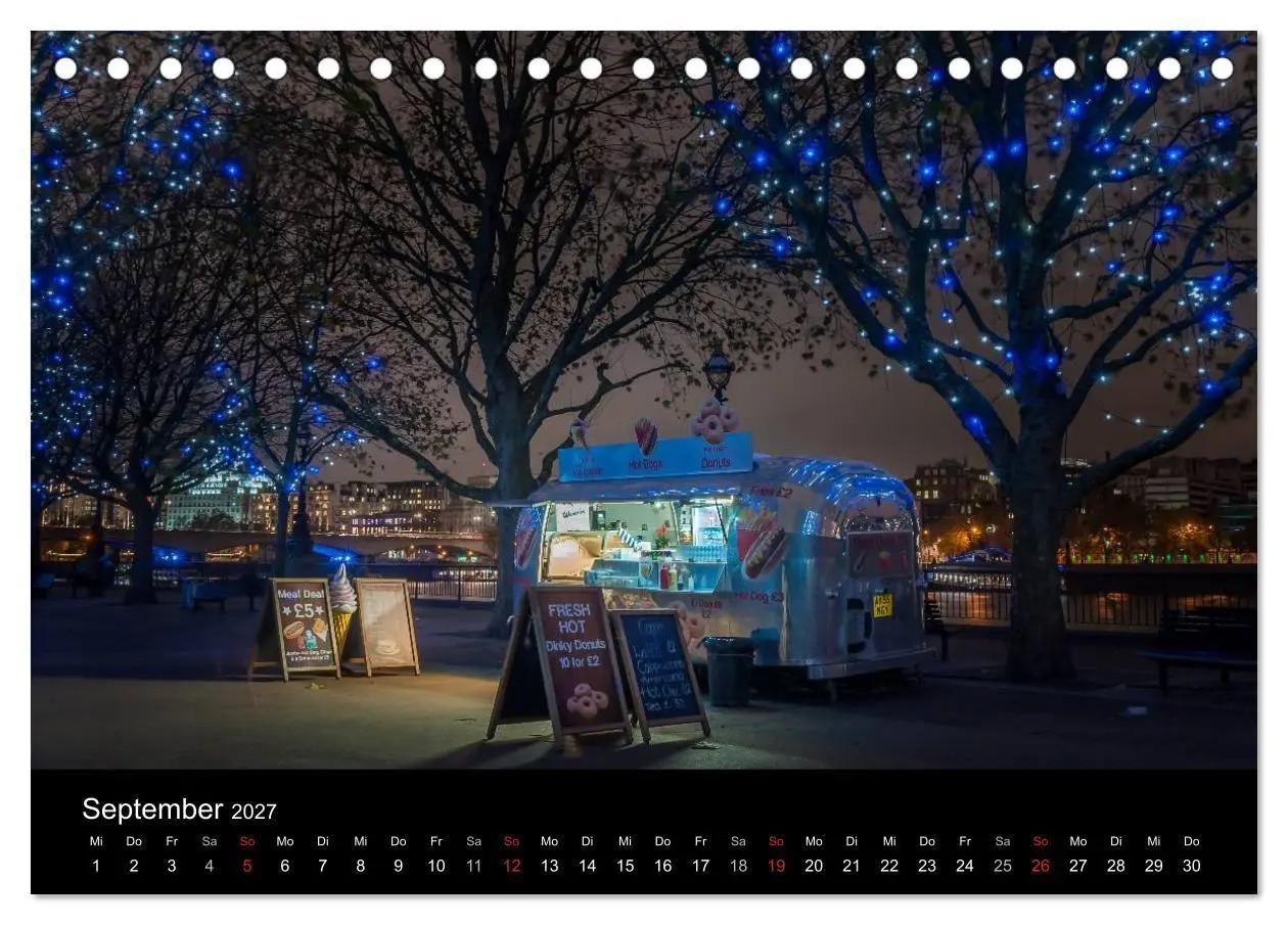 Bild: 9783569882102 | London - Nachts an der Themse (Tischkalender 2027 DIN A5 quer),...