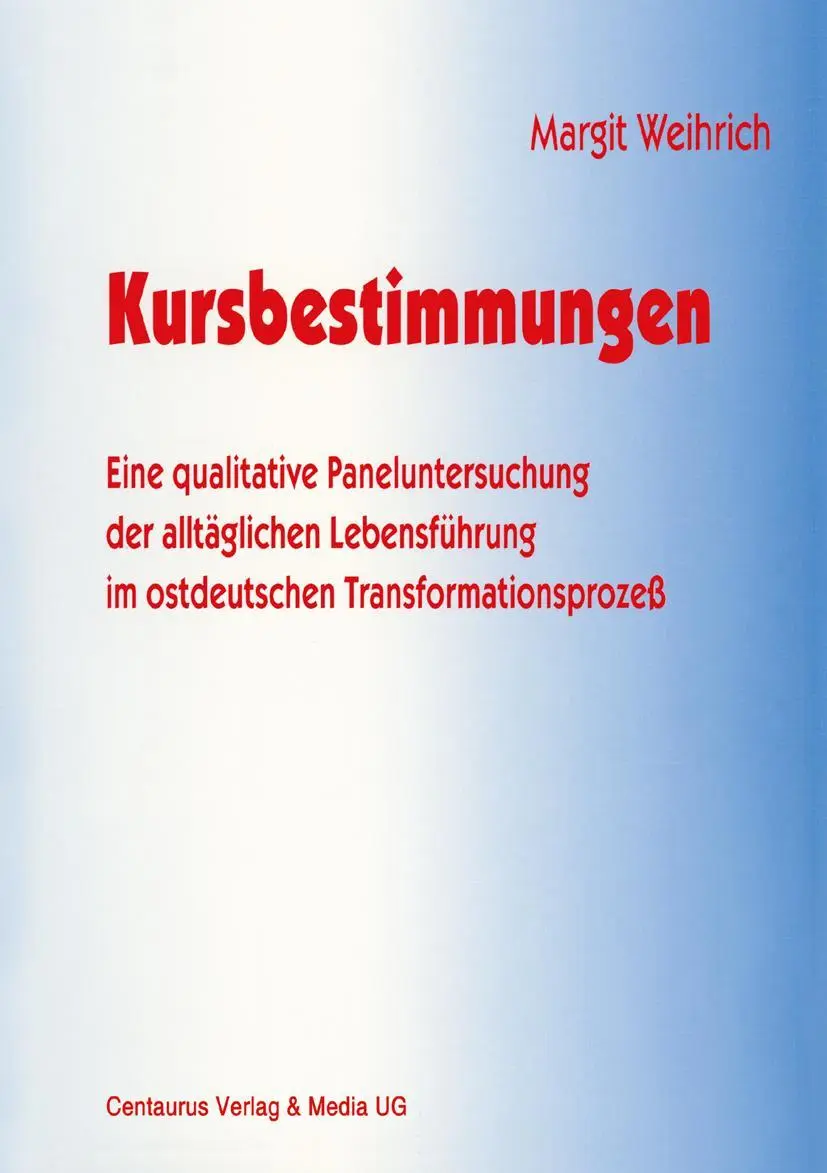 Cover: 9783825502102 | Kursbestimmungen | Margit Weihrich | Taschenbuch | xv | Deutsch | 1998