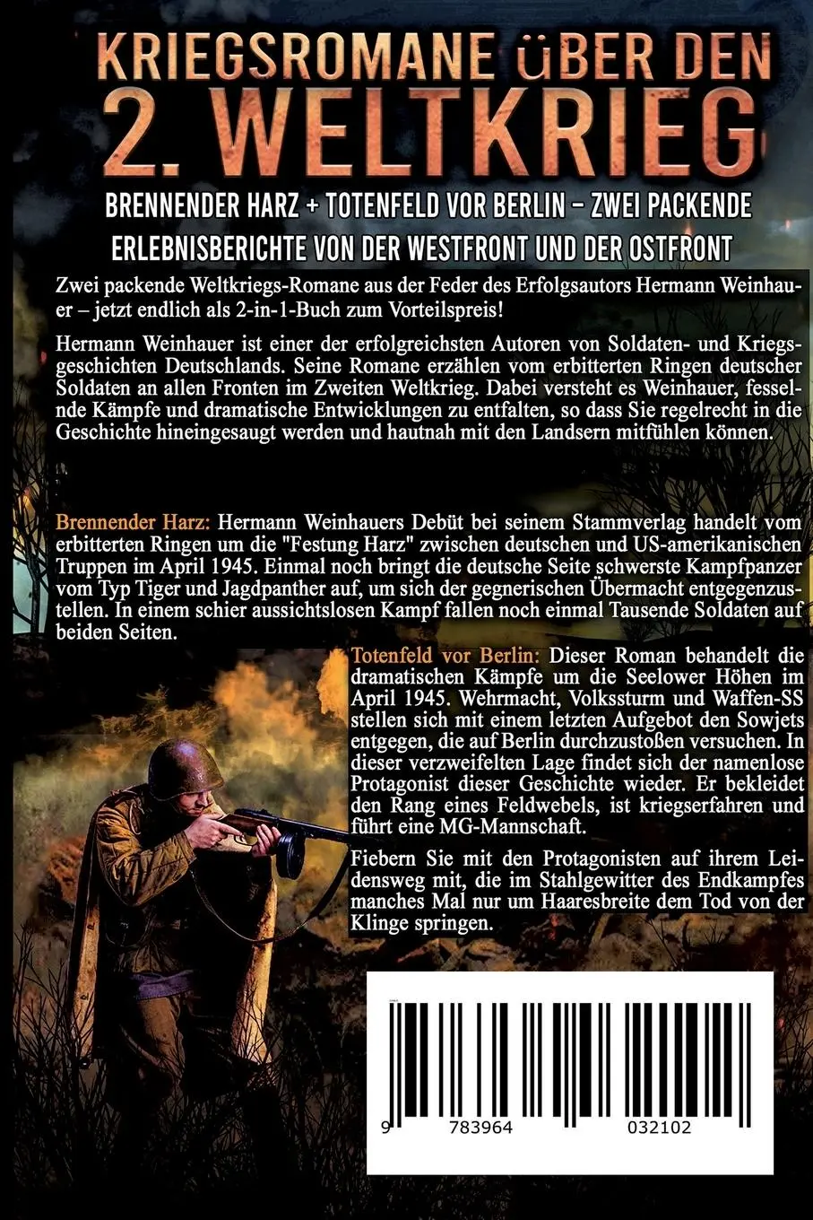 Rückseite: 9783964032102 | 2 in 1 Buch - Kriegsromane über den 2. Weltkrieg | Hermann Weinhauer