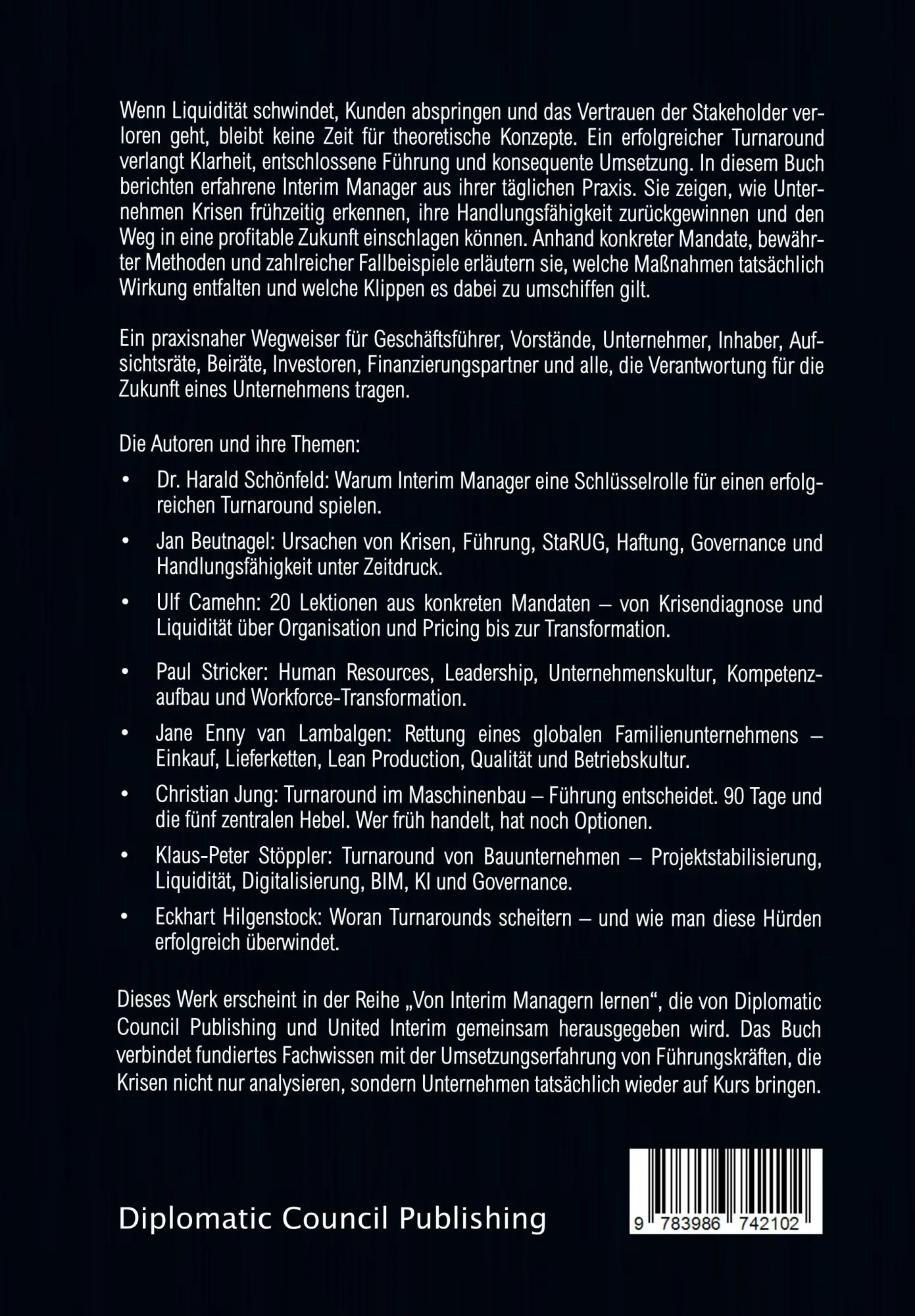 Rückseite: 9783986742102 | Turnaround-Management: Restrukturierung in der Praxis | Taschenbuch
