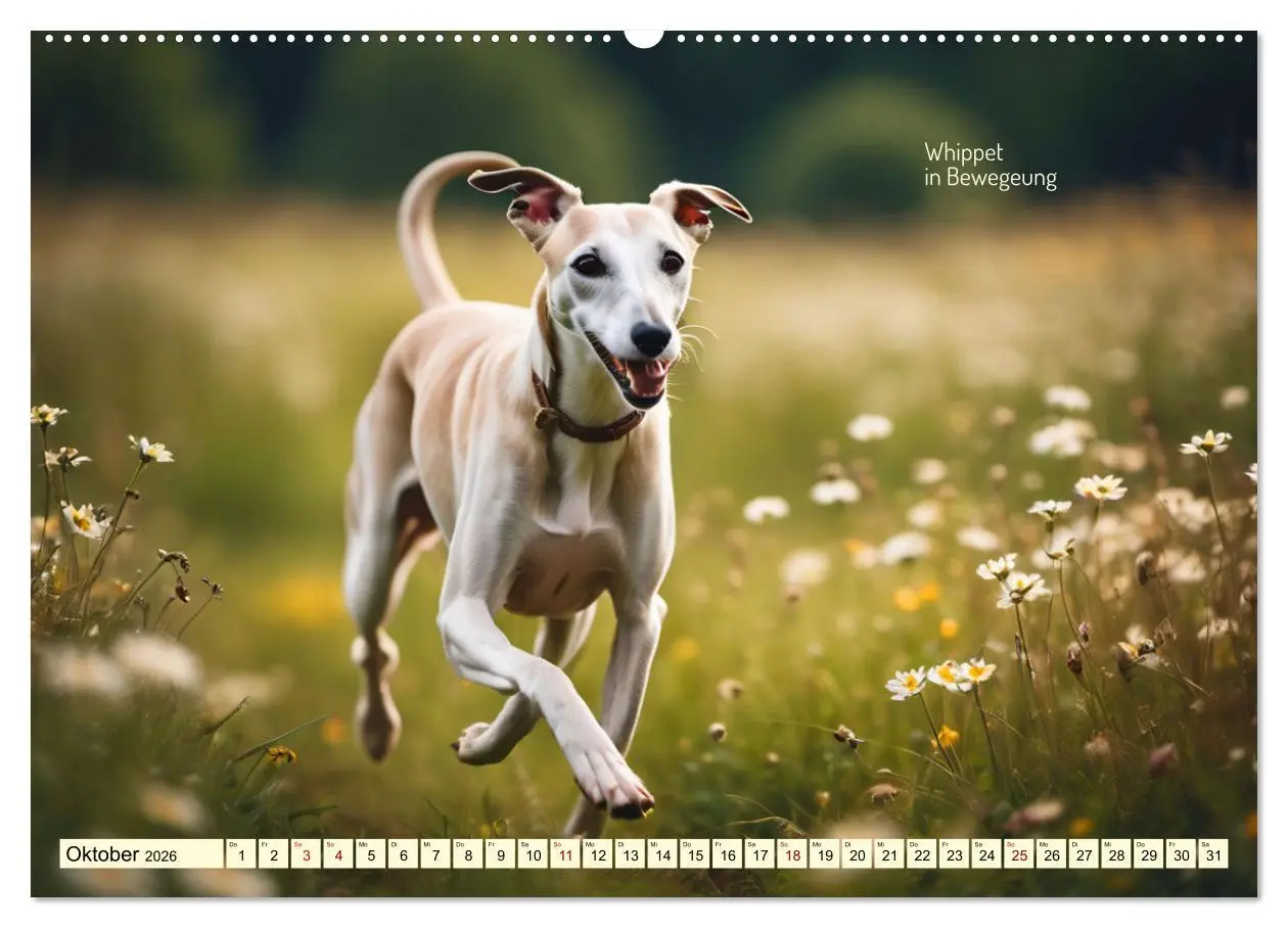 Bild: 9783457382202 | Windhunde im Portrait (Wandkalender 2026 DIN A2 quer), CALVENDO...