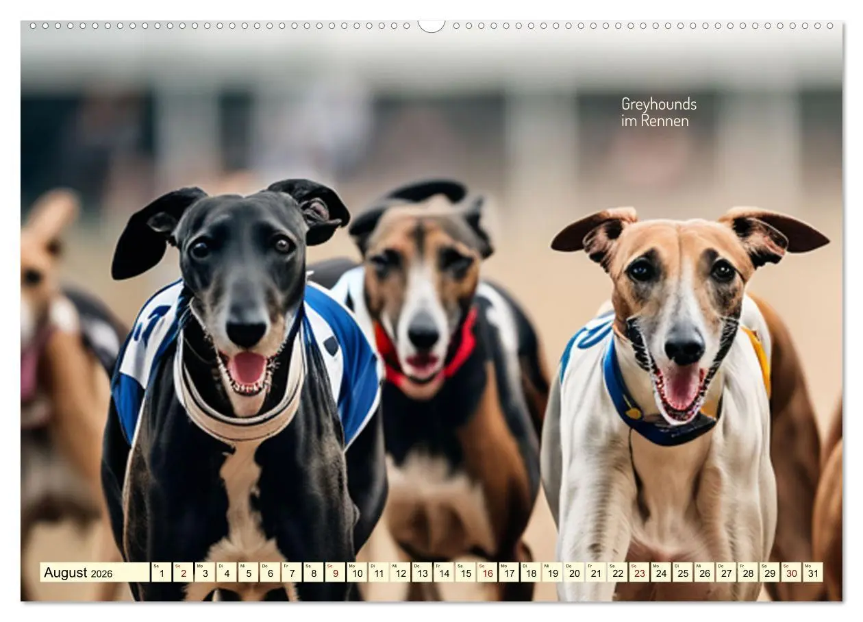 Bild: 9783457382202 | Windhunde im Portrait (Wandkalender 2026 DIN A2 quer), CALVENDO...