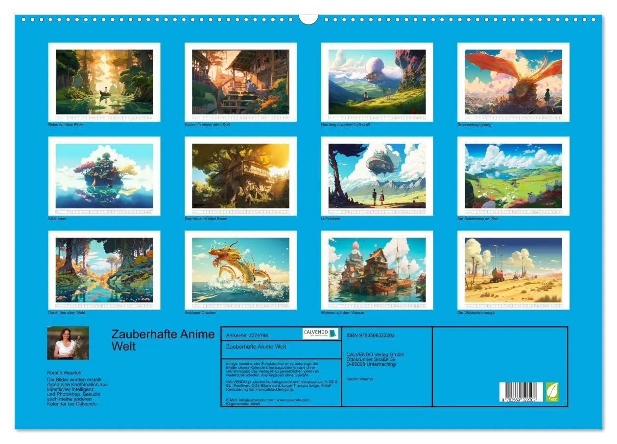 Bild: 9783569322202 | Zauberhafte Anime Welt (Wandkalender 2027 DIN A2 quer), CALVENDO...