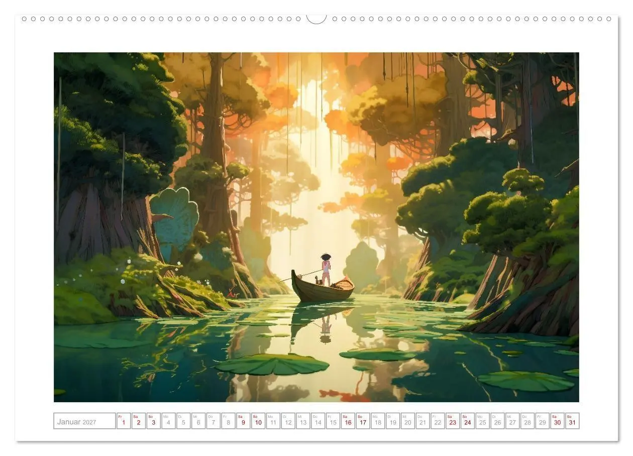 Bild: 9783569322202 | Zauberhafte Anime Welt (Wandkalender 2027 DIN A2 quer), CALVENDO...