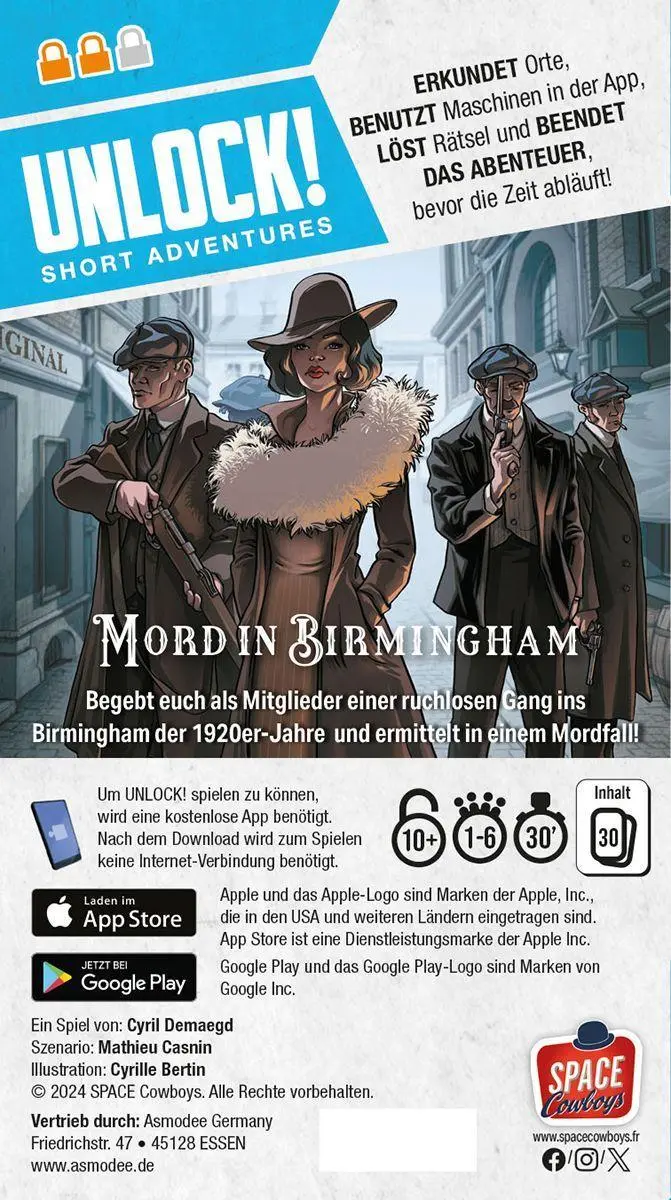 Bild: 3558380122302 | Unlock! Short Adventures: Mord in Birmingham | Cyril Demaegd (u. a.)