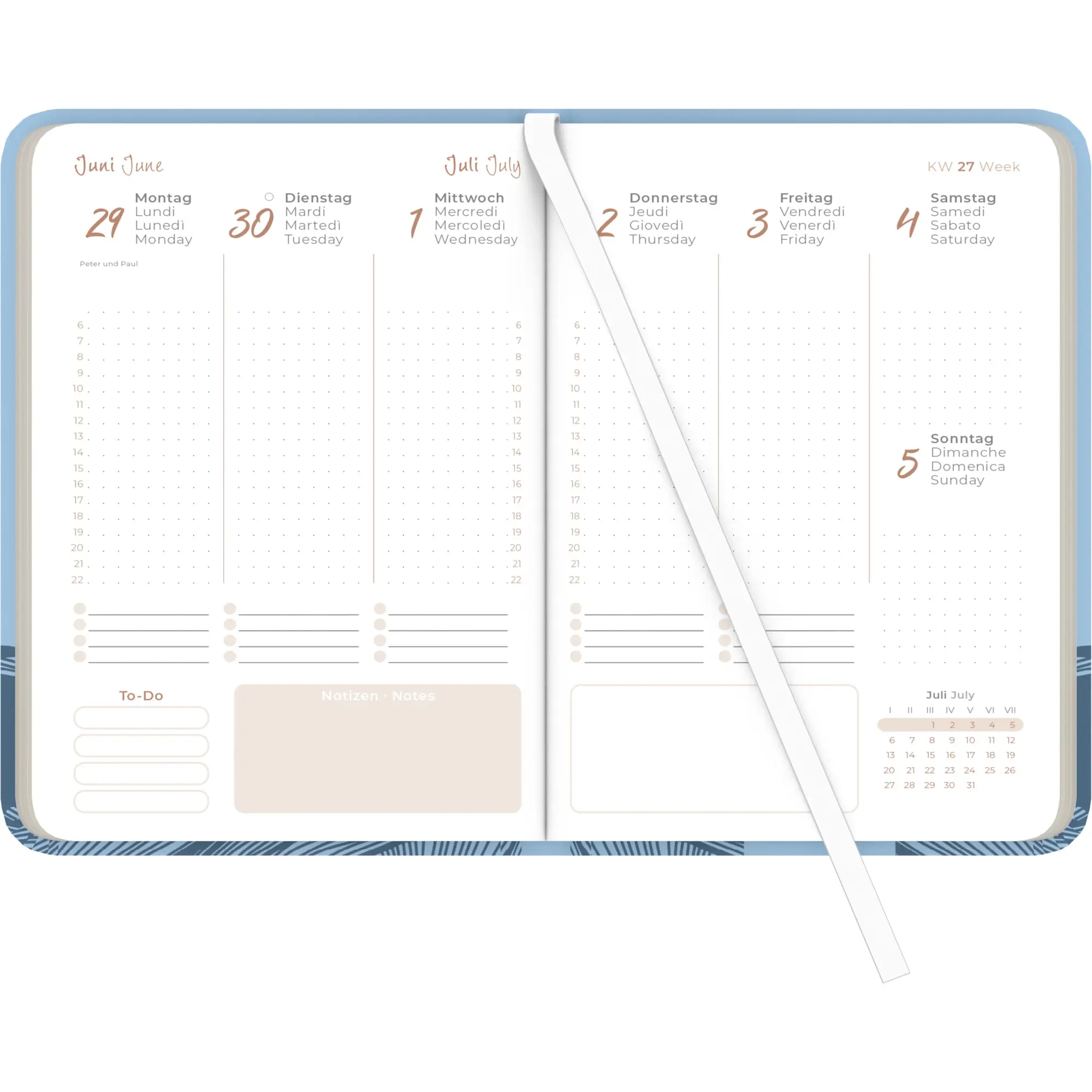 Bild: 4069095002302 | Lady Journal Deluxe Sky 2026 - Taschen-Kalender A6 (10,7x15,2 cm) -...