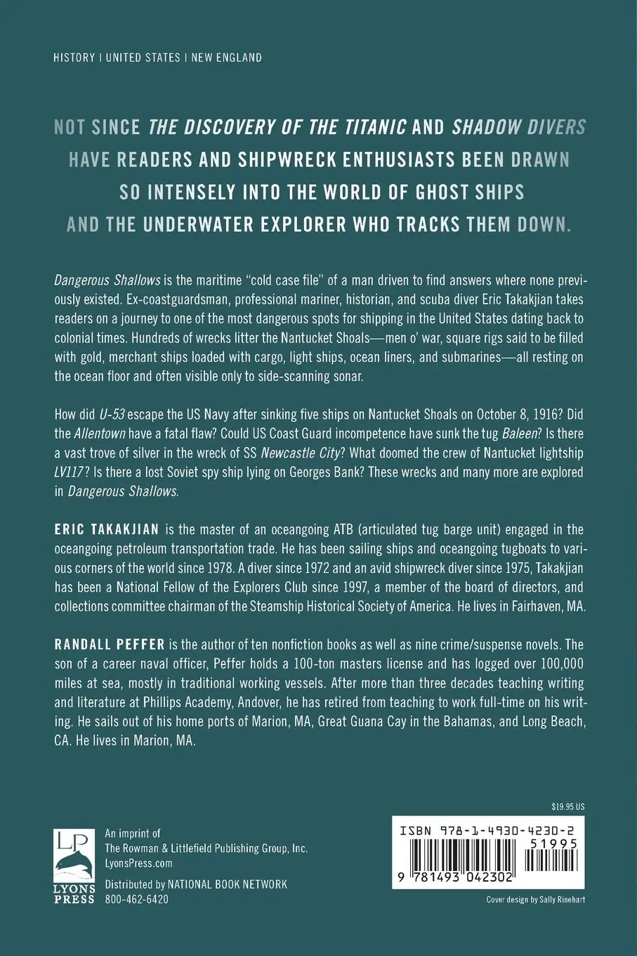 Rückseite: 9781493042302 | Dangerous Shallows | In Search of the Ghost Ships of Cape Cod | Buch