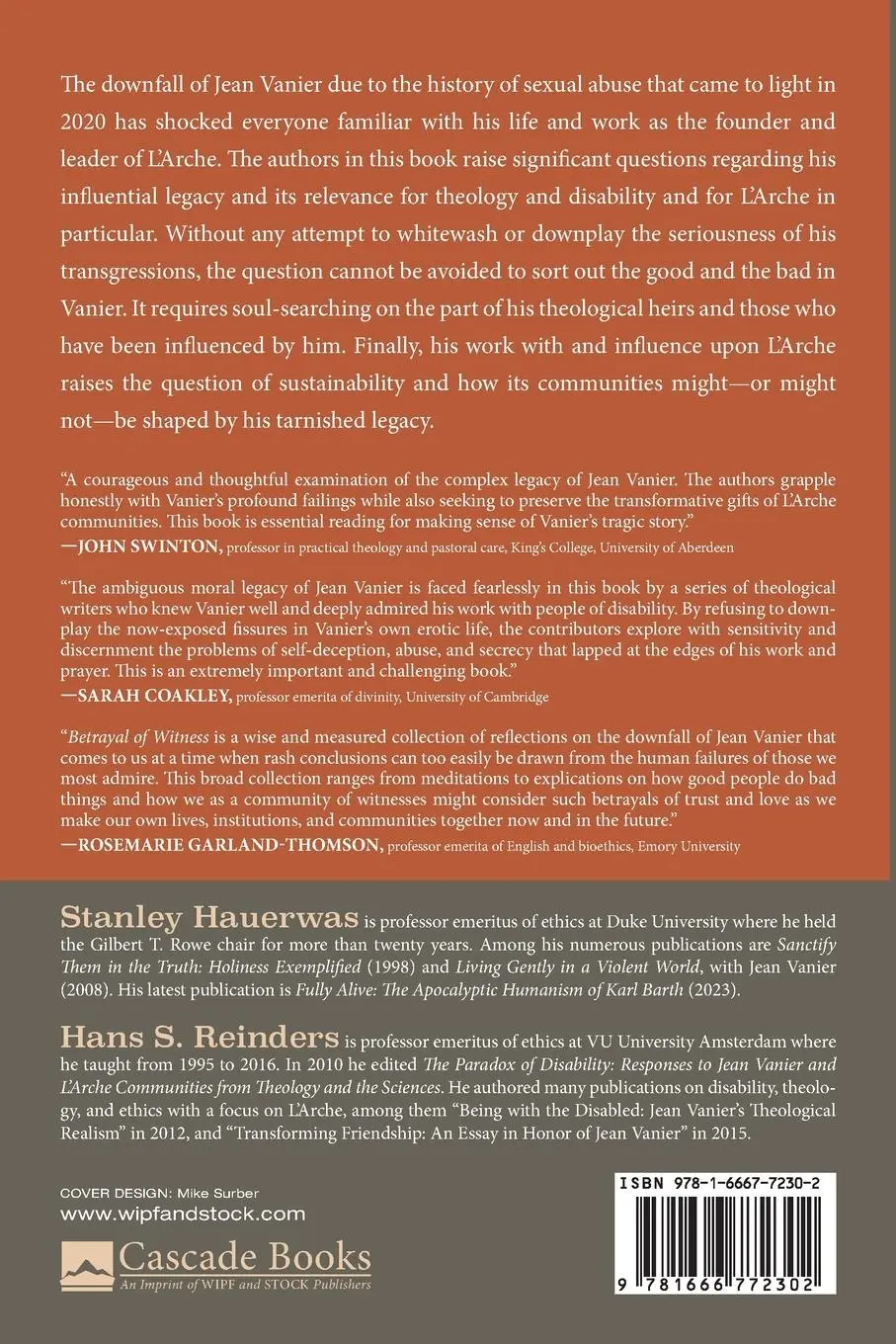 Rückseite: 9781666772302 | The Betrayal of Witness | Reflections on the Downfall of Jean Vanier