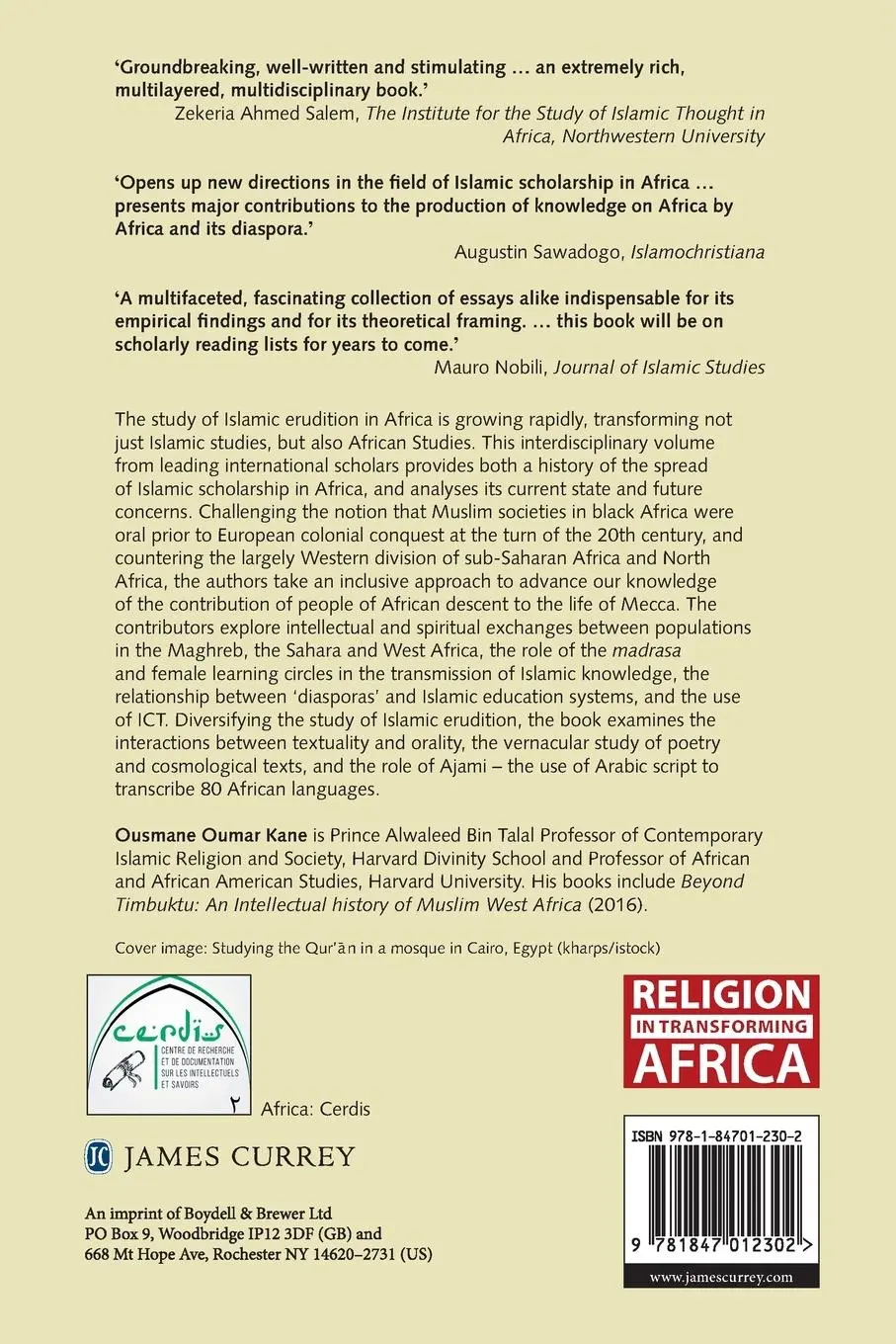 Rückseite: 9781847012302 | Islamic Scholarship in Africa | New Directions and Global Contexts