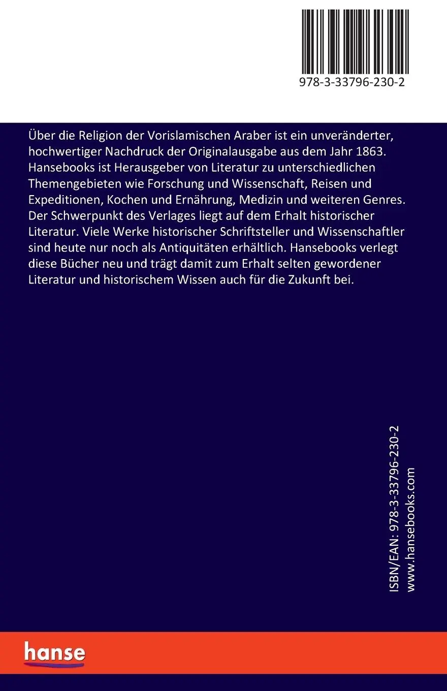 Rückseite: 9783337962302 | Über die Religion der Vorislamischen Araber | Ludolf Krehl | Buch