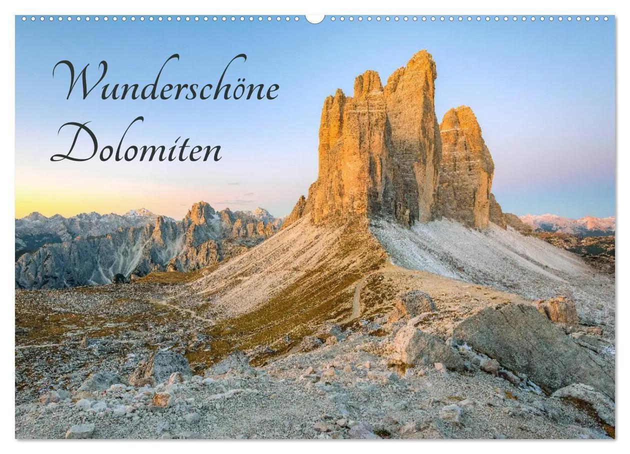 Cover: 9783457752302 | Wunderschöne Dolomiten (Wandkalender 2026 DIN A2 quer), CALVENDO...