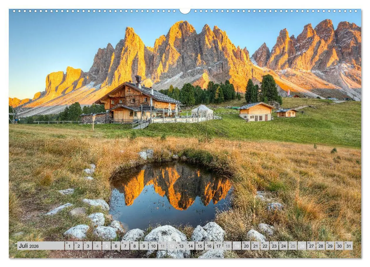 Bild: 9783457752302 | Wunderschöne Dolomiten (Wandkalender 2026 DIN A2 quer), CALVENDO...