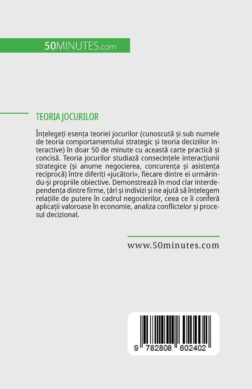 Rückseite: 9782808602402 | Teoria jocurilor | Arta de a gândi strategic | Jean Blaise Mimbang