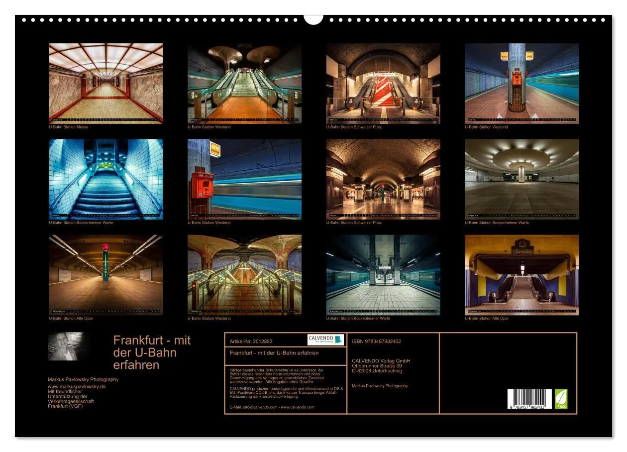 Bild: 9783457982402 | Frankfurt - mit der U-Bahn erfahren (Wandkalender 2026 DIN A2...
