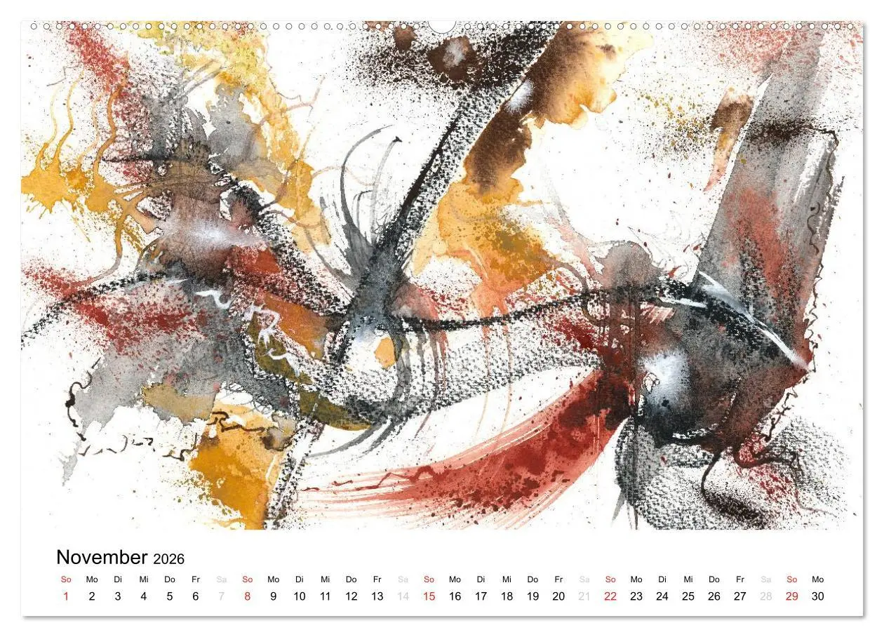 Bild: 9783516072402 | Abstrakte Aquarelle (Wandkalender 2026 DIN A2 quer), CALVENDO...