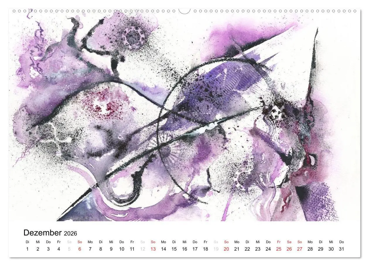 Bild: 9783516072402 | Abstrakte Aquarelle (Wandkalender 2026 DIN A2 quer), CALVENDO...