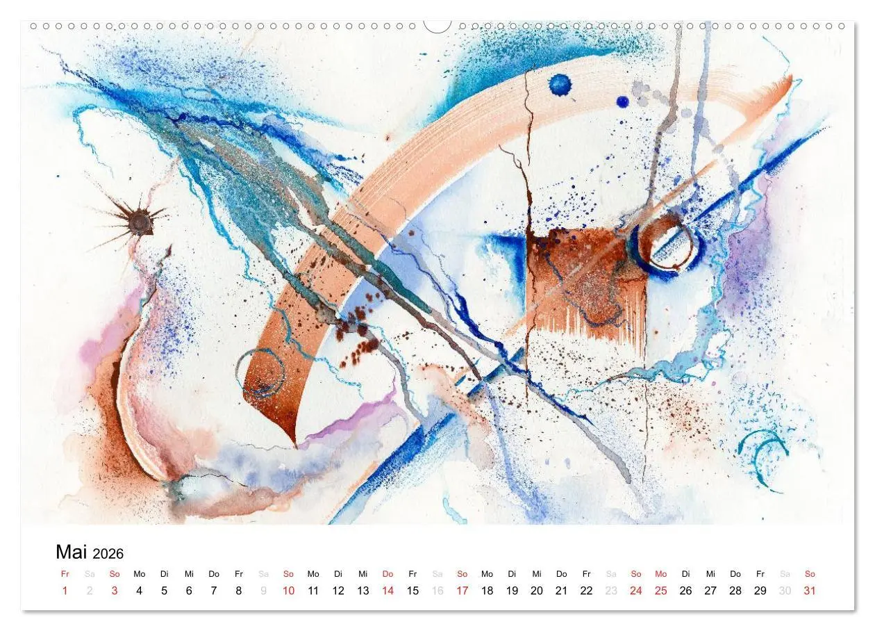 Bild: 9783516072402 | Abstrakte Aquarelle (Wandkalender 2026 DIN A2 quer), CALVENDO...
