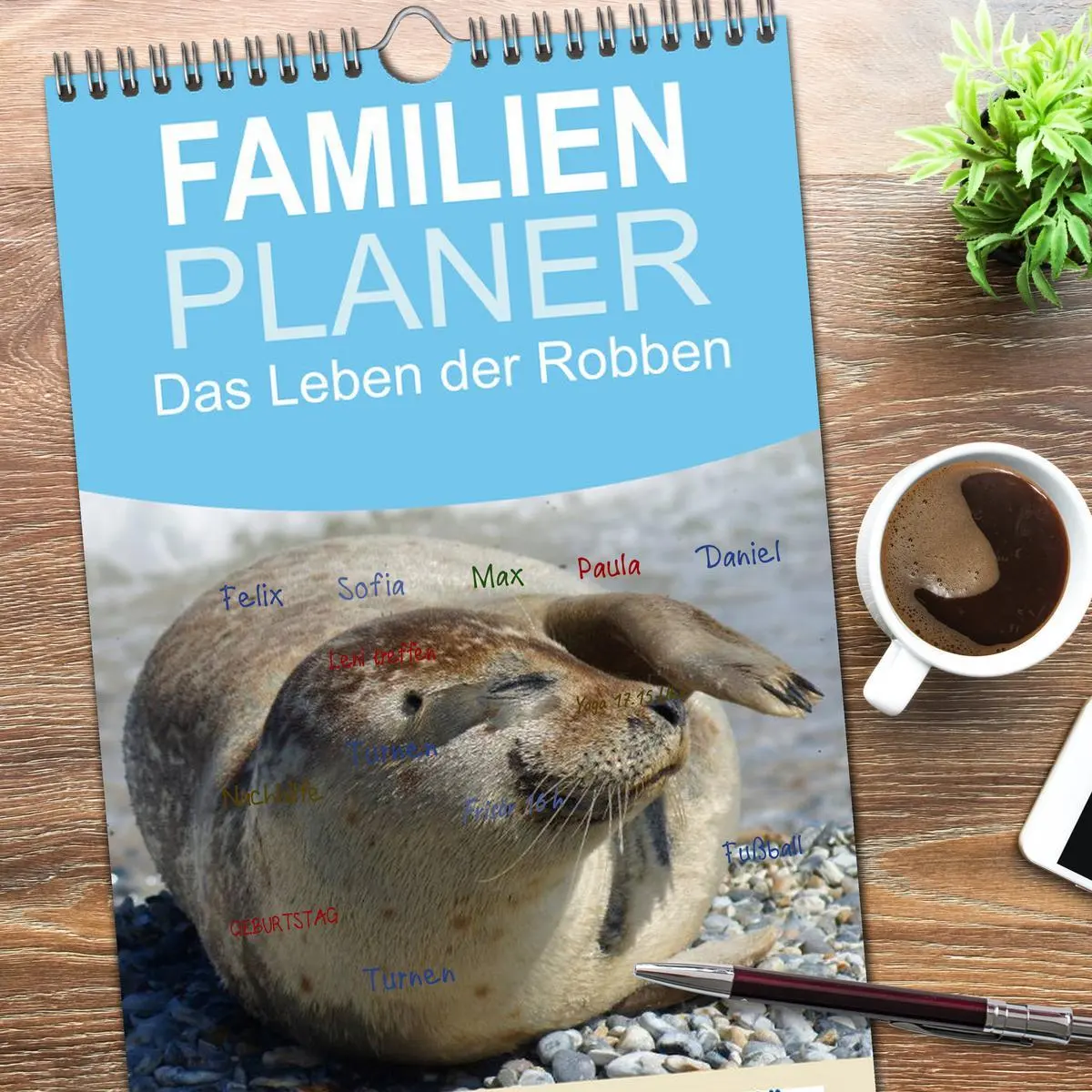 Bild: 9783516522402 | Familienplaner 2026 - Das Leben der Robben mit 5 Spalten...