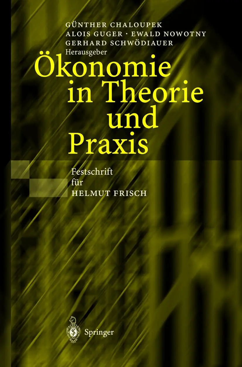 Cover: 9783540422402 | Ökonomie in Theorie und Praxis | Festschrift für Helmut Frisch | Buch