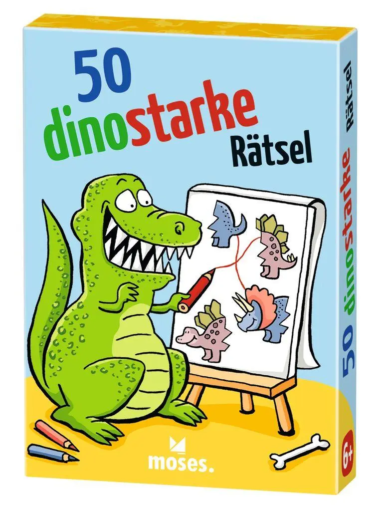 Cover: 4033477302502 | 50 Dinosstarke Rätsel | Charlotte Wagner (u. a.) | Spiel | 50 Karten